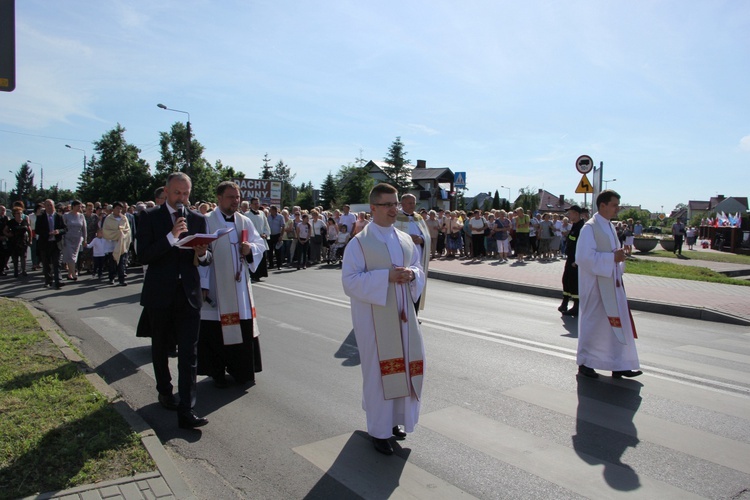 Powitanie ikony MB Częstochowskiej w parafii Chrystusa Dobrego Pasterza w Łowiczu