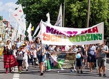 ▲	Tegoroczny Marsz dla Życia i Rodziny odbył się pod hasłem „Czas na rodzinę”.