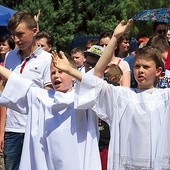Dzieci komunijne po raz pierwszy uczestniczyły w diecezjalnej pielgrzymce.