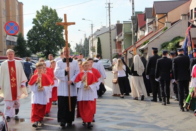 Powitanie ikony MB Częstochowskiej w parafii Świętego Ducha w Łowiczu