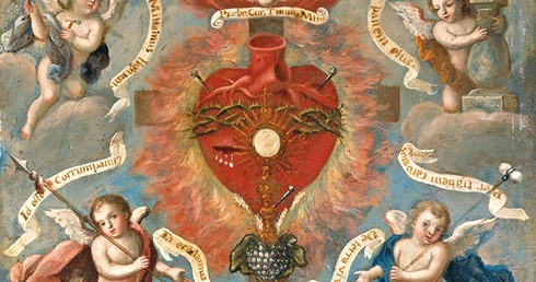 Juan de VillegasAlegoria Najświętszego Serca Jezusaolej na płótnie, I poł. XVIII w. Muzeum Soumaya, Meksyk