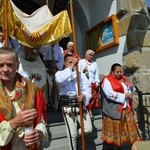 Procesja z widokiem na Tatry w Miętustwie