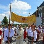 Procesja z widokiem na Tatry w Miętustwie