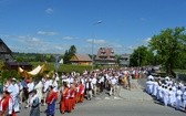 Procesja z widokiem na Tatry w Miętustwie