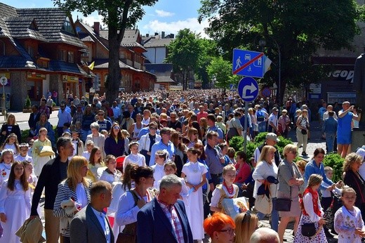 Najświętszy sakrament na Krupówkach