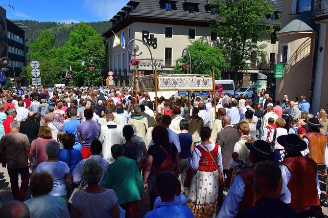 Najświętszy sakrament na Krupówkach