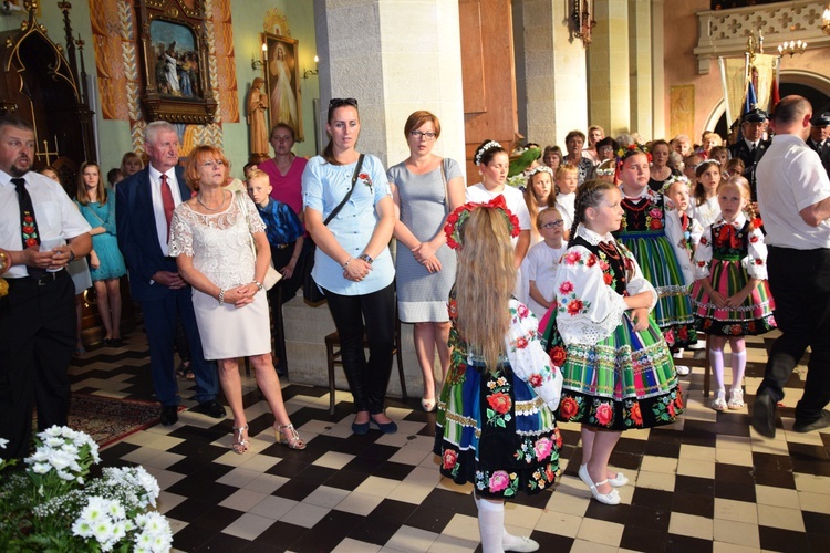 Powitanie ikony MB Częstochowskiej w Kompinie