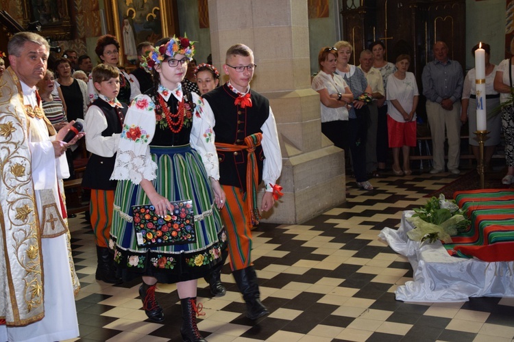 Powitanie ikony MB Częstochowskiej w Kompinie