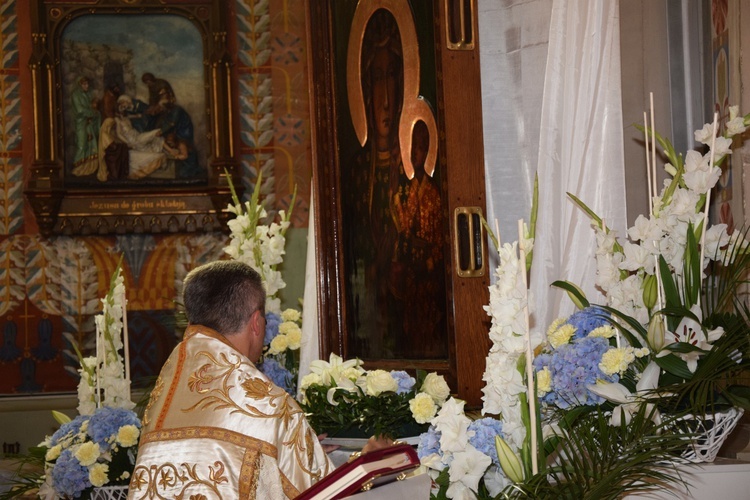 Powitanie ikony MB Częstochowskiej w Kompinie