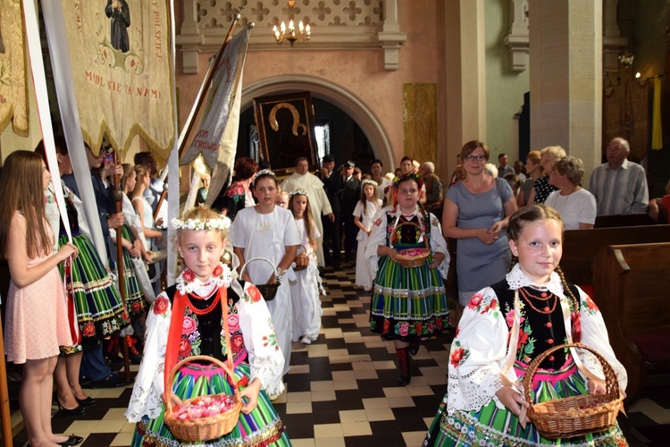 Powitanie ikony MB Częstochowskiej w Kompinie