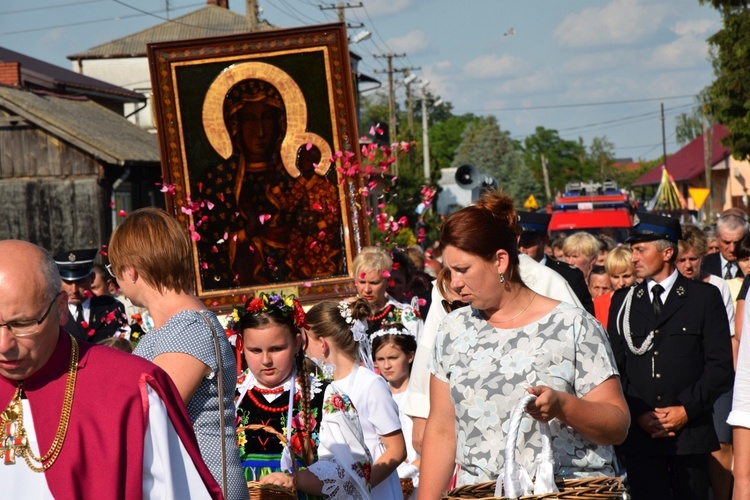 Powitanie ikony MB Częstochowskiej w Kompinie