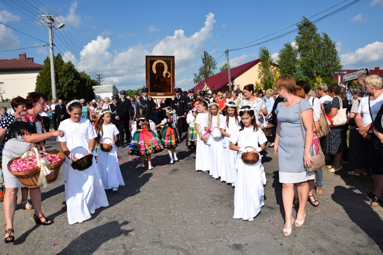 Powitanie ikony MB Częstochowskiej w Kompinie