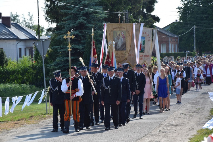 Powitanie ikony MB Częstochowskiej w Kompinie