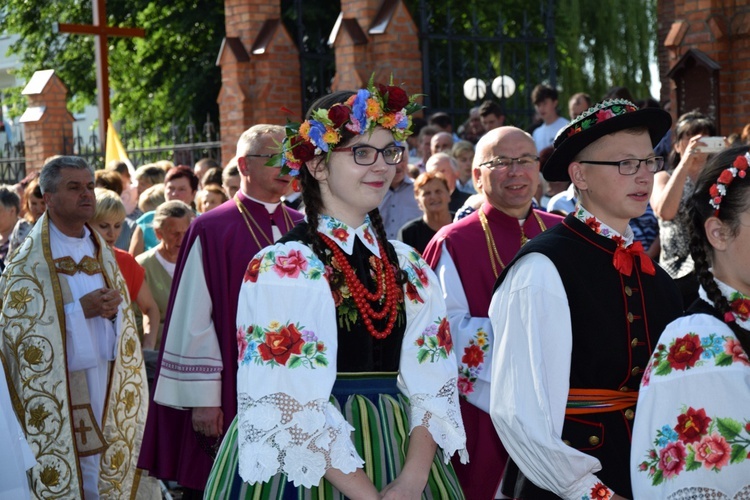 Powitanie ikony MB Częstochowskiej w Kompinie