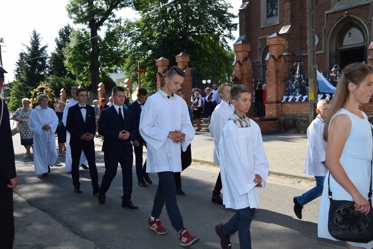 Powitanie ikony MB Częstochowskiej w Kompinie