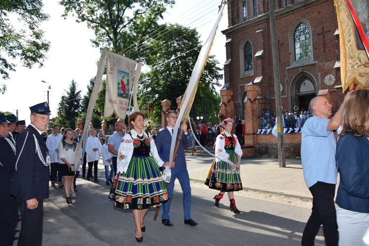 Powitanie ikony MB Częstochowskiej w Kompinie