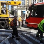 Tramwaj próbował skręcić w Jagiellońską