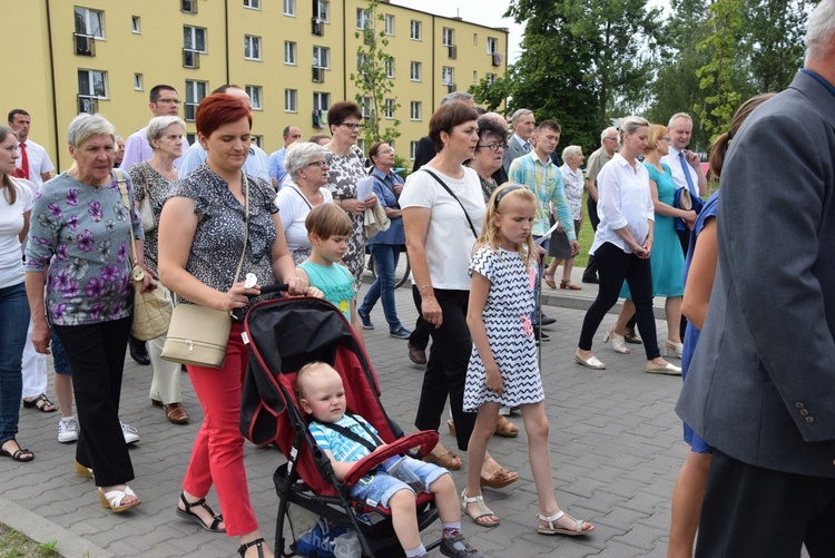 Powitanie ikony MB Częstochowskiej w parafii MB Nieustającej Pomocy w Łowiczu