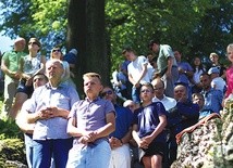Uczestnicy męskiego spotkania na Górze  św. Anny.