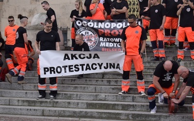 Protest ratowników medycznych