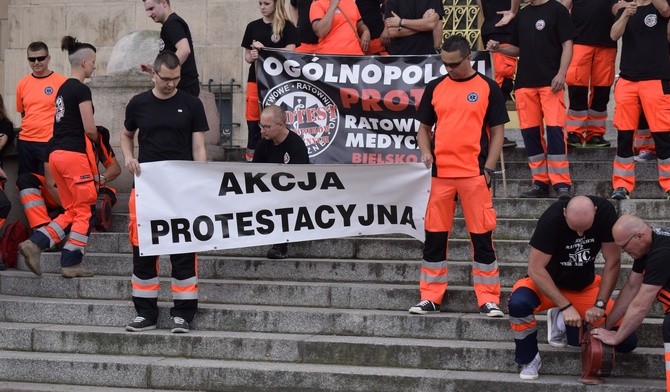 Protest ratowników medycznych