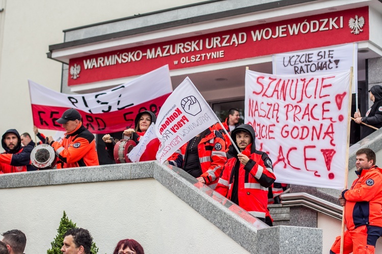 Protest ratowników medycznych