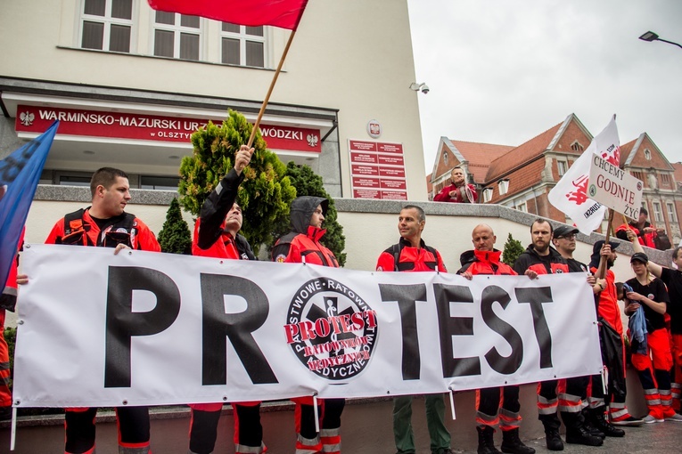 Protest ratowników medycznych