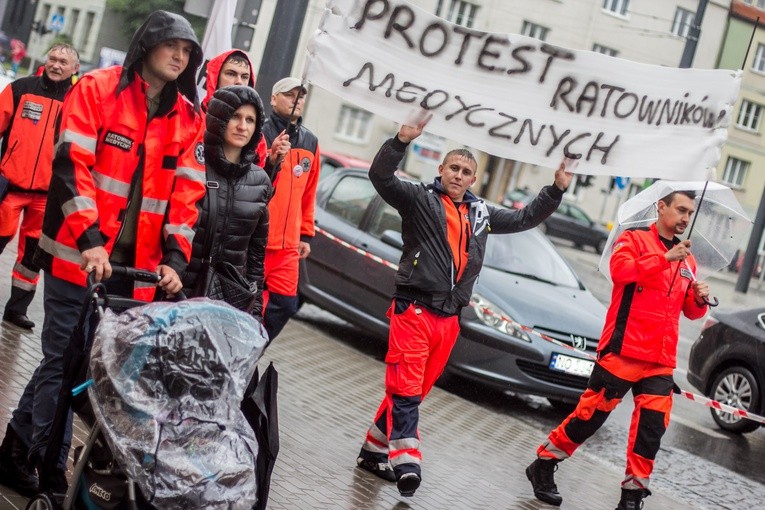 Protest ratowników medycznych