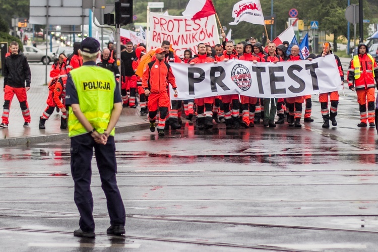 Protest ratowników medycznych