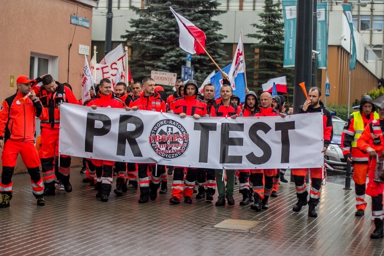 Protest ratowników medycznych