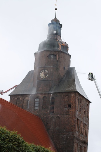 Akcja gaśnicza w katedrze