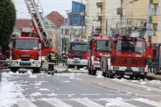 Akcja gaśnicza w katedrze