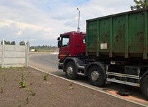 Kontrola ciężarówek w Bobrku