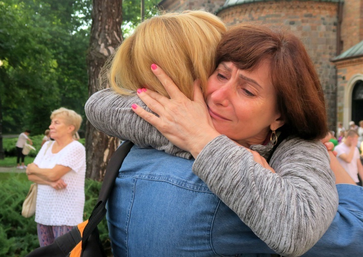 Wyjście pielgrzymki w obiektywie Jana Waćkowskiego