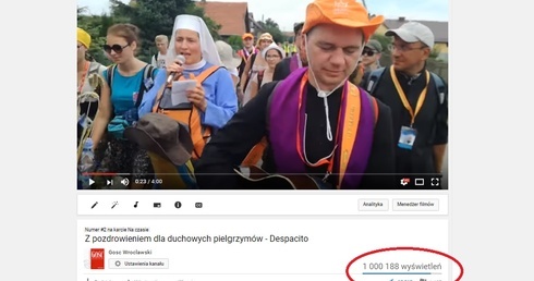 Pielgrzymkowe "Despacito" z milionem odsłon na YouTube