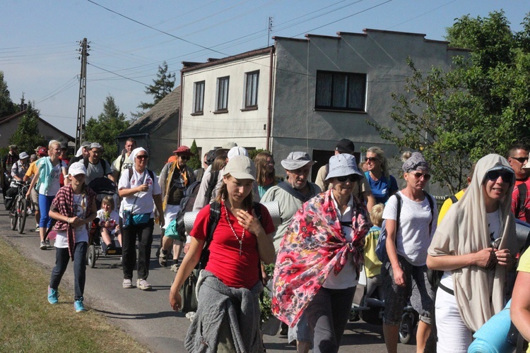 Msza św. w lesie za Dąbrową i dalsza droga