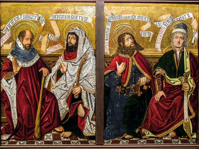 Miguel Ximénez
Apostołowie Filip, Bartłomiej, Mateusz i Szymon 
olej na desce, 
ok. 1483 – ok. 1487
Muzeum Regionalne, 
Saragossa