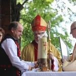 Msza św. w leśnej kaplicy na Baraniej Cisieckiej