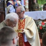 Msza św. w leśnej kaplicy na Baraniej Cisieckiej