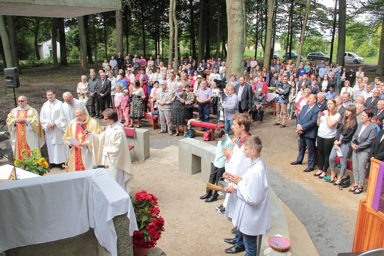 Błogosławieństwo groty Matki Bożej z Lourdes w Bińczu