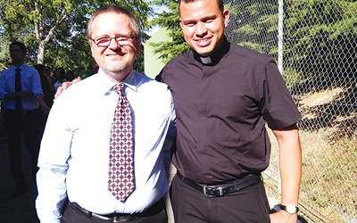 Bartek i José Miguel przed wyruszeniem na ewangelizację.