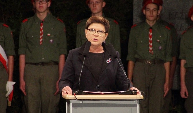 Przemówienie premier Beaty Szydło na Westerplatte