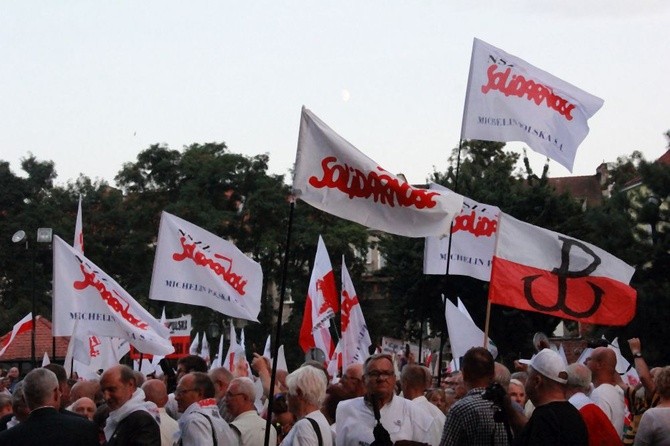 Manifestacja patriotyczna w rocznicę Porozumień Sierpniowych