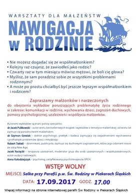 Warsztaty dla małżeństw "Nawigacja w rodzinie", Piekary Śl., 17 września