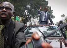 Raila Odinga podczas kampanii wyborczej.
