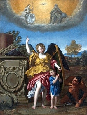 Domenico Zampieri, 
zwany Domenichino 
Anioł stróż 
olej na płótnie, 1615–1641
Muzeum Pałacu Króla Jana III 
Wilanów