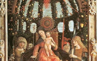 Andrea Mantegna "Matka Boża Zwycięska", tempera na płótnie, 1496, Luwr, Paryż