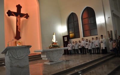 Figura Pani Fatimskiej w nowym kościele w Płocku