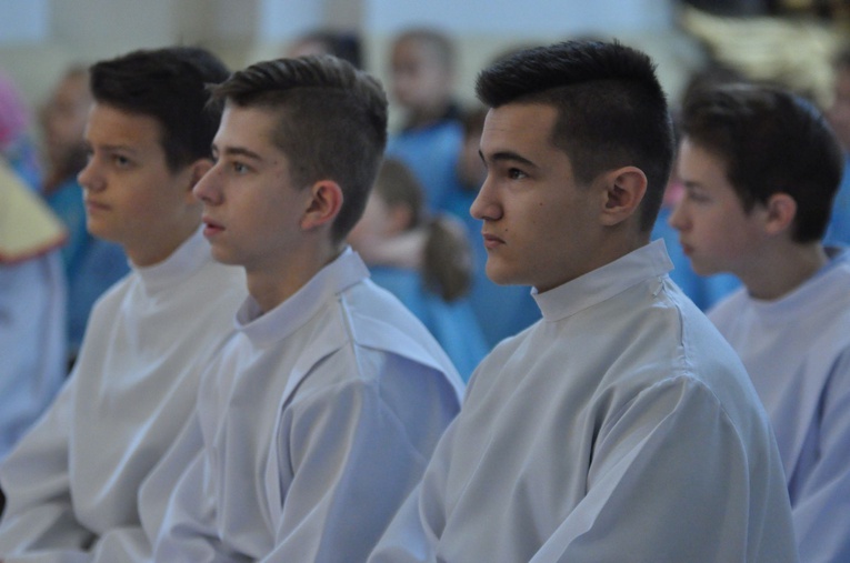 Święci Jan Paweł II i Maksymilian Kolbe w Muszynie