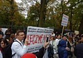 Protest lekarzy rezydentów w Warszawie